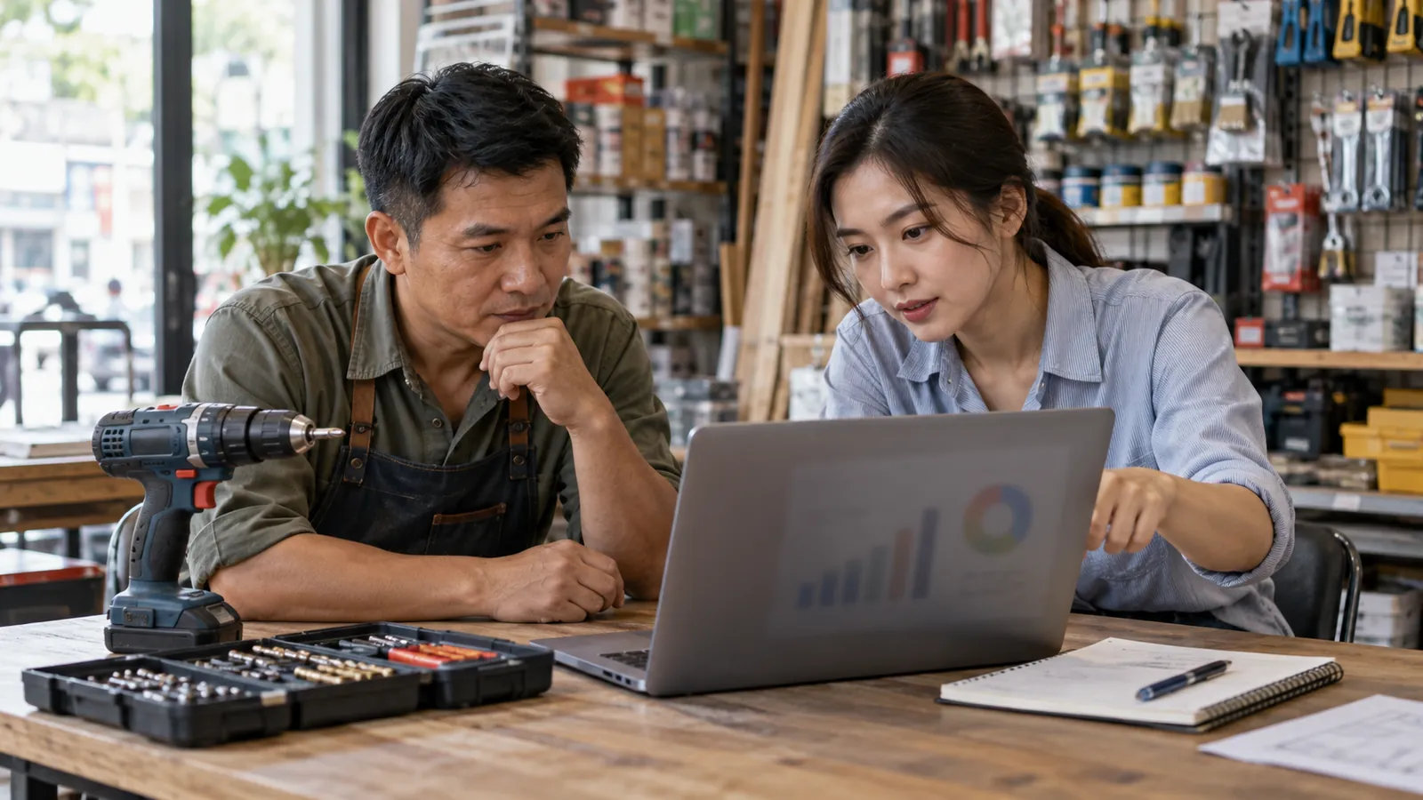 Chủ shop và người vận hành rà chiến dịch