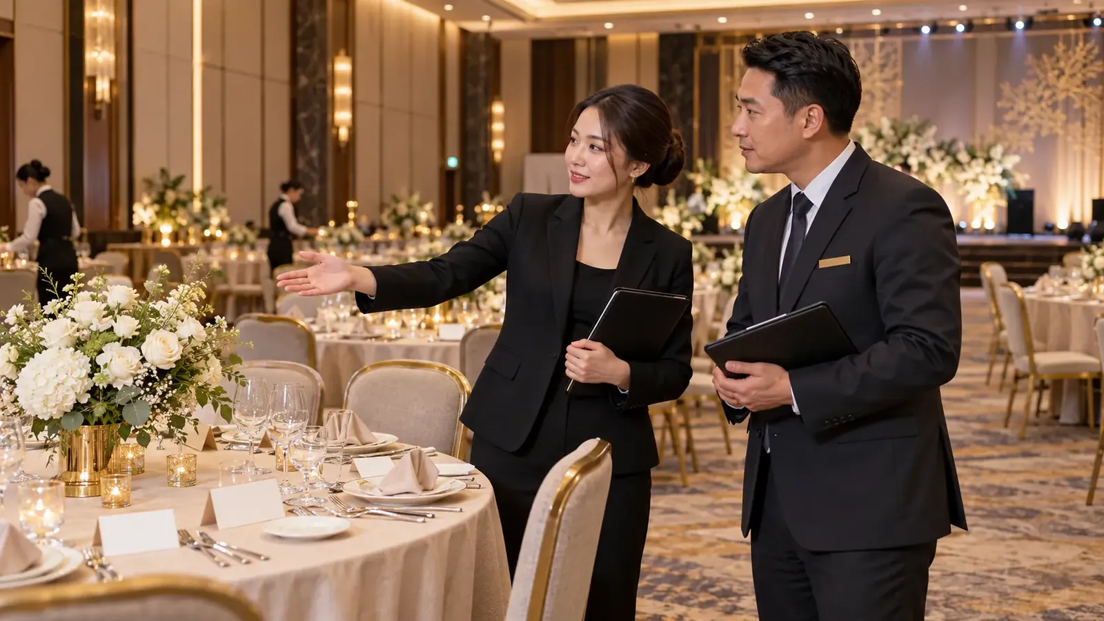 Điều phối viên khảo sát không gian tiệc tất niên doanh nghiệp
