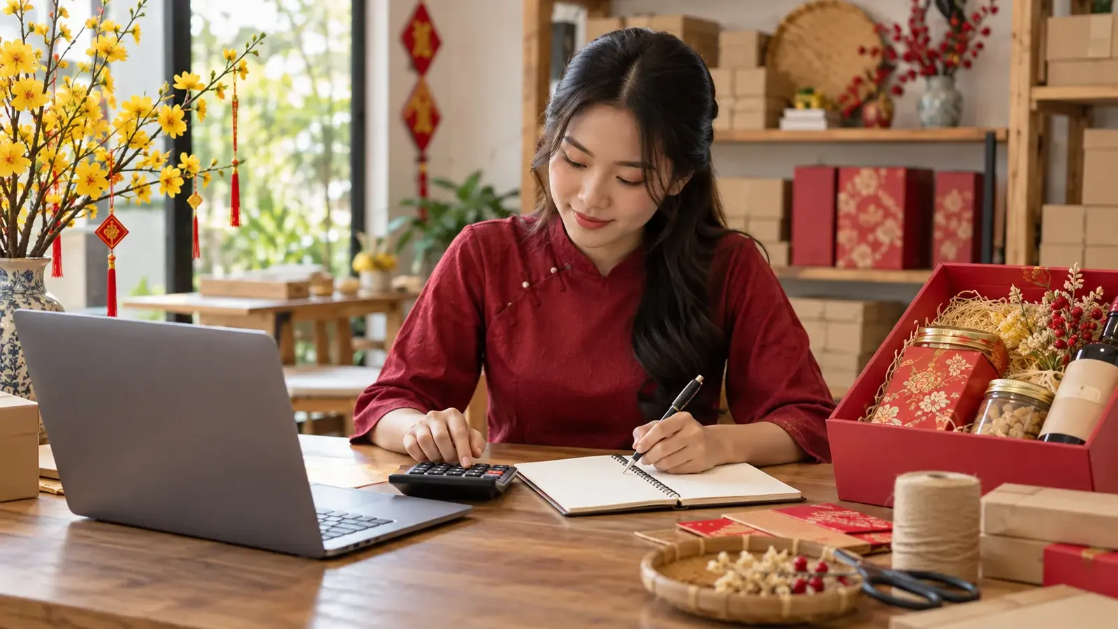 Chủ shop tính ngân sách quảng cáo quà Tết